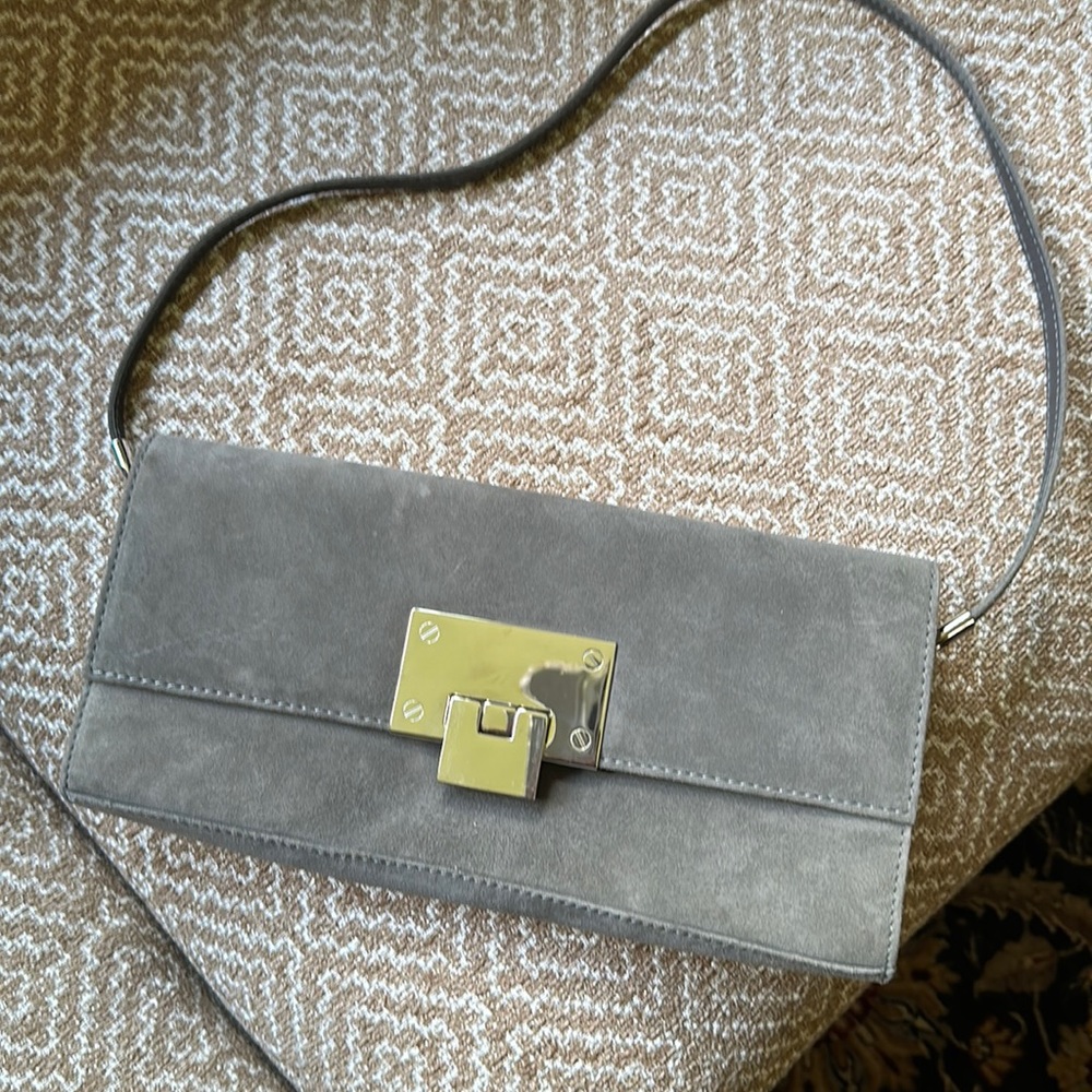 Stuart Weizmann suede clutch